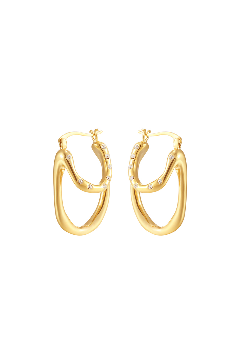 Curvilinear Collection Wrap Around Folding Curve Earrings