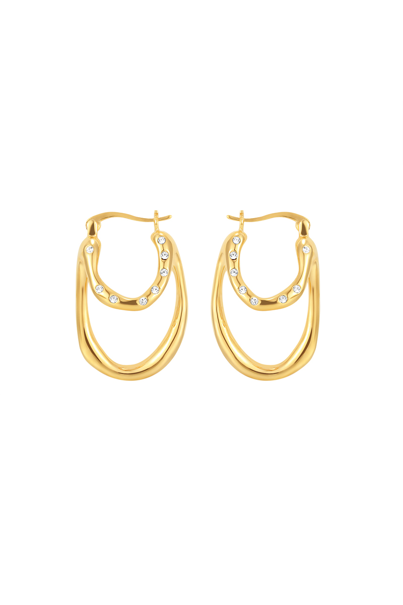 Curvilinear Collection Wrap Around Folding Curve Earrings