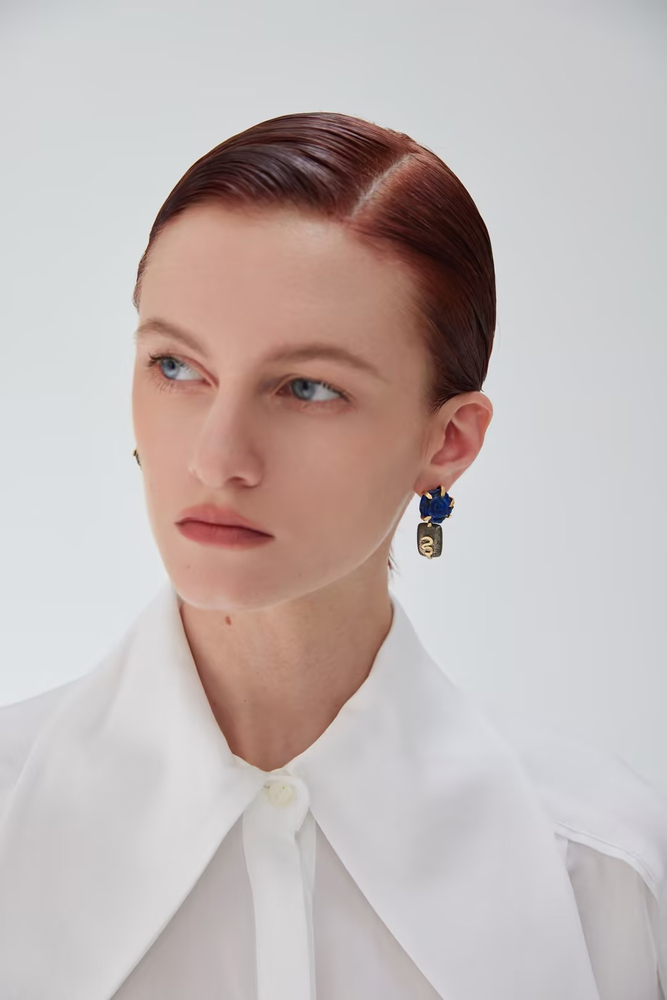 Rose Asymmetrical Earrings