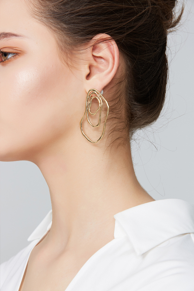 Growth Ring Collection Tricyclic Ring Earrings