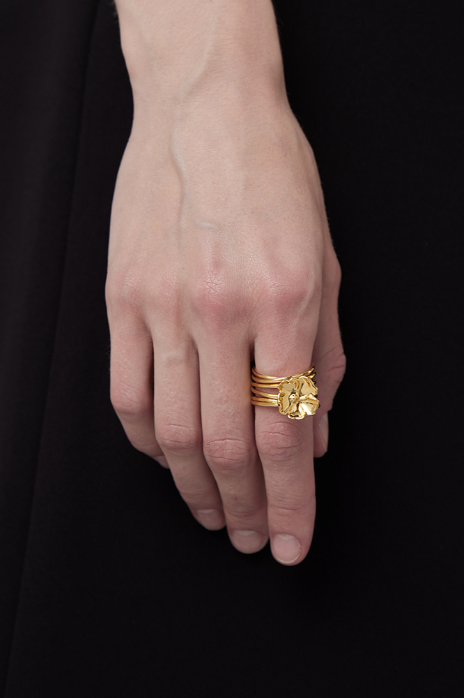 Wild Rose Collection Single Flower Open Ring