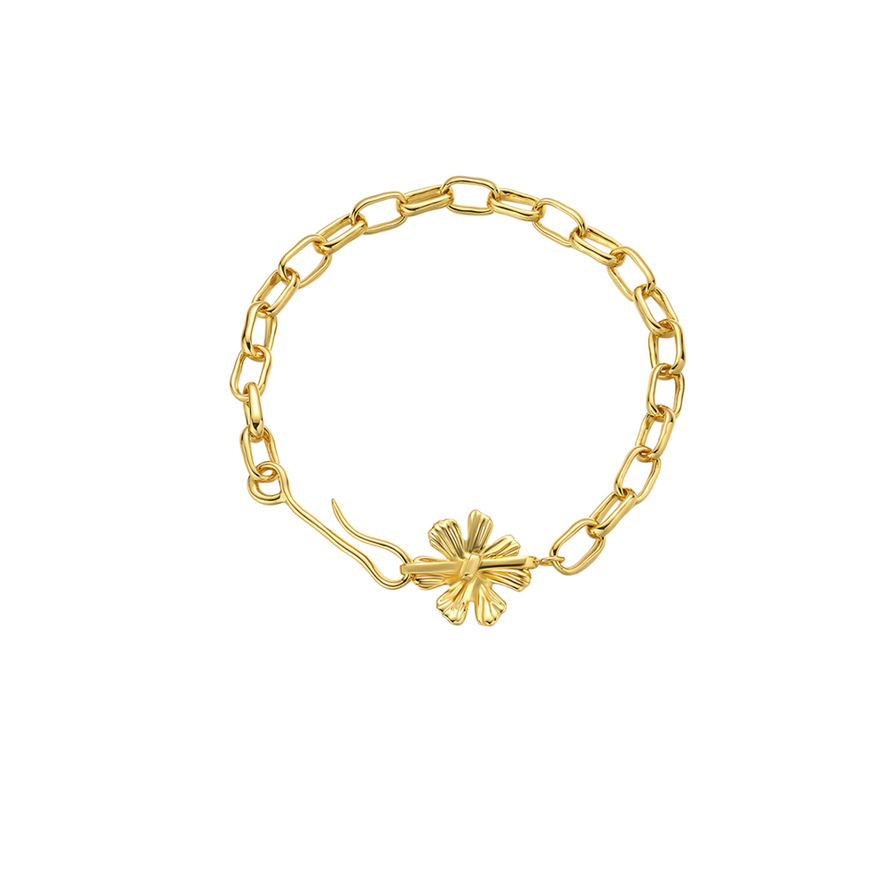 Cosmos Collection Single Flower Golden Bracelet