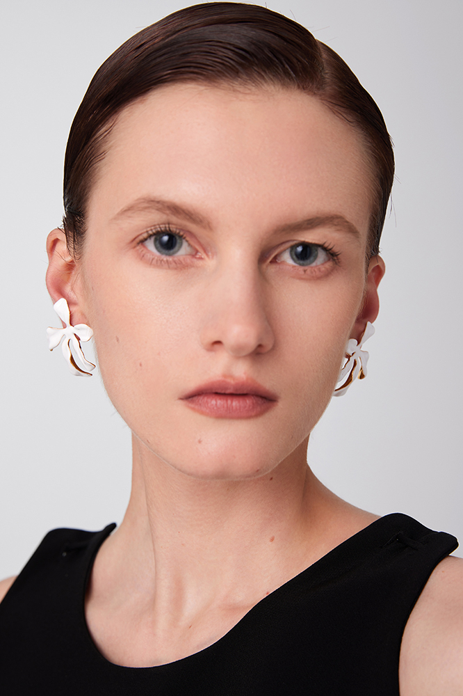 Flower With Iris Collection Five Petals Joint Studs Earrings