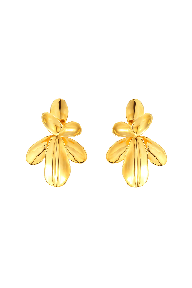 Petals Collection Golden Petals Studs Earrings