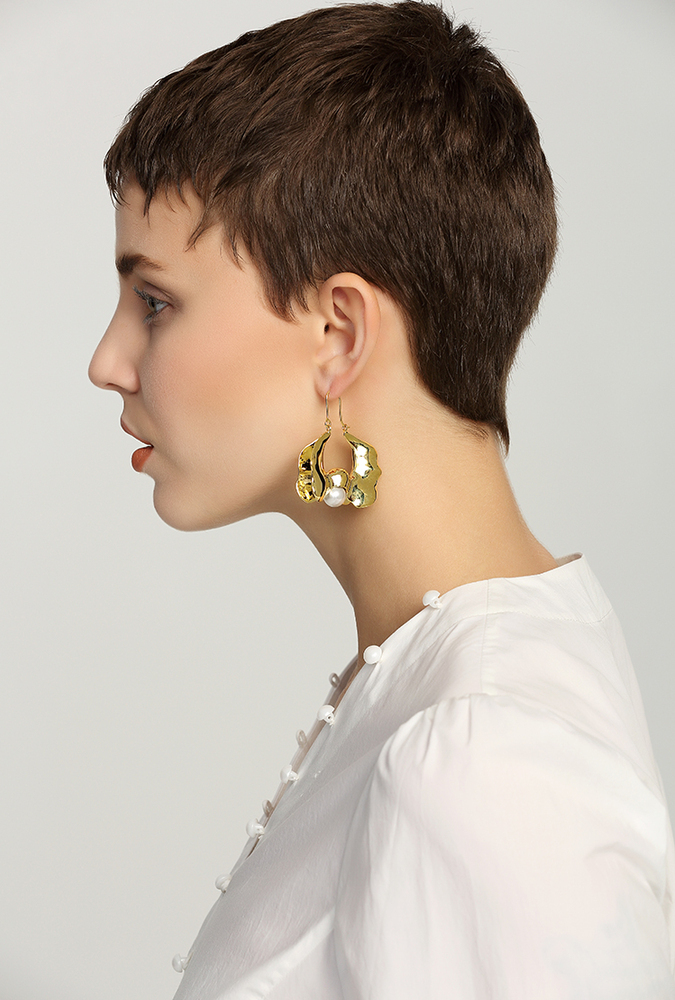 Pearl Earrings 14K Gold Plated