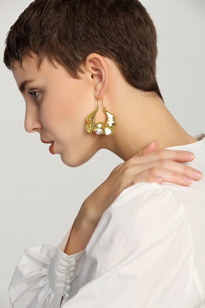 Pearl Earrings 14K Gold Plated