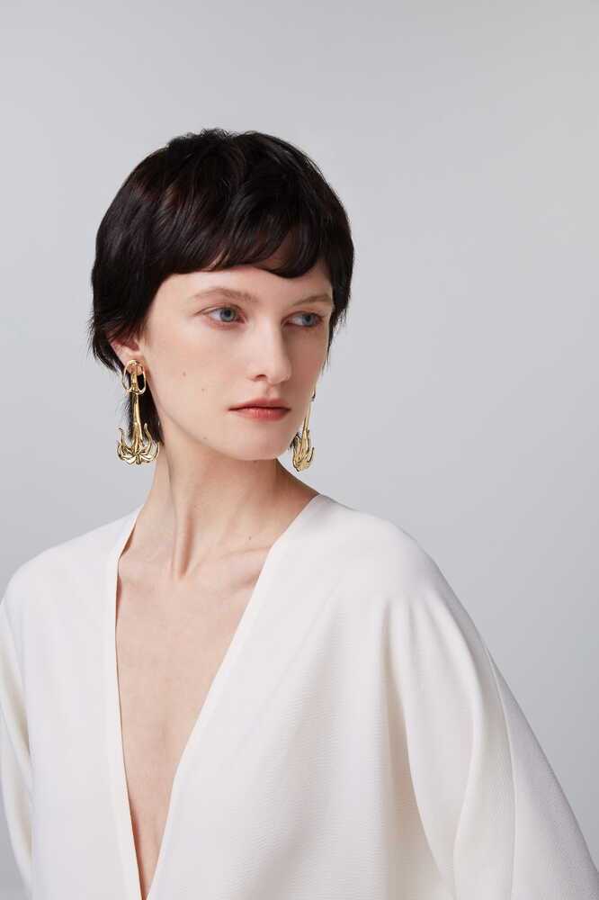 Datura Collection Single Flower Drop Earrings