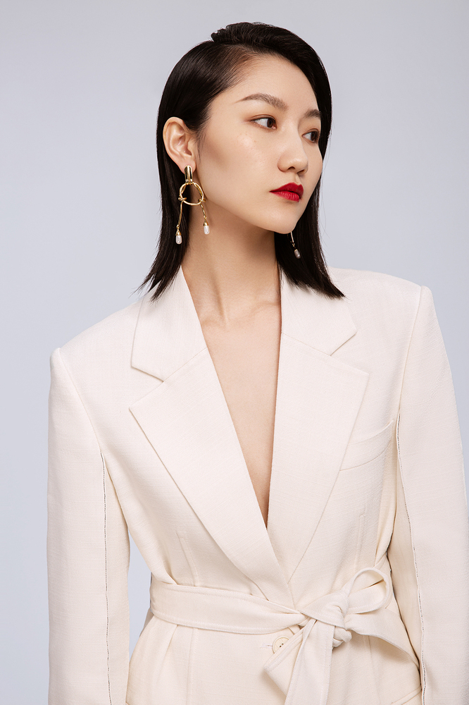 Cosmos Collection With Branches Hyperbolic Earrings