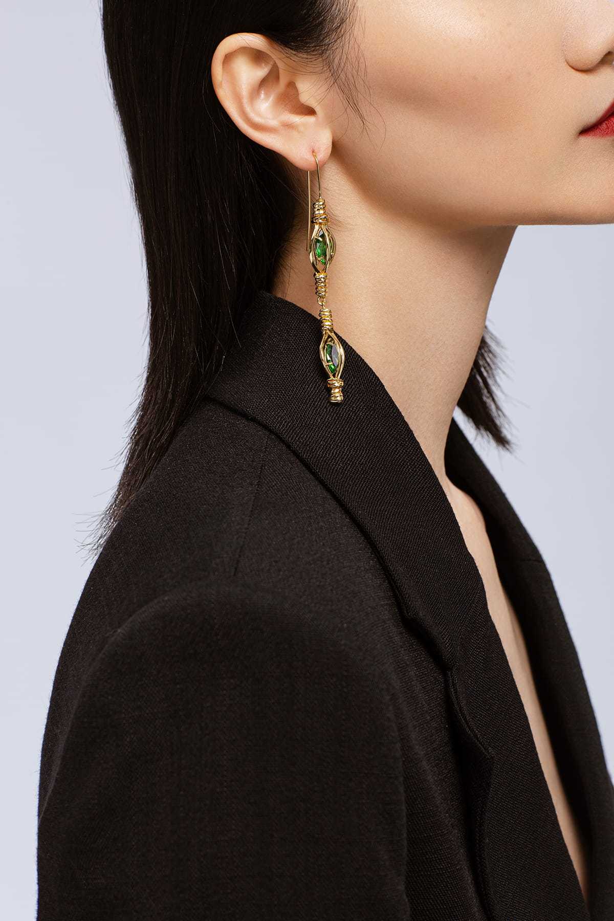 Bamboo Collection Woven Bamboo Earrings