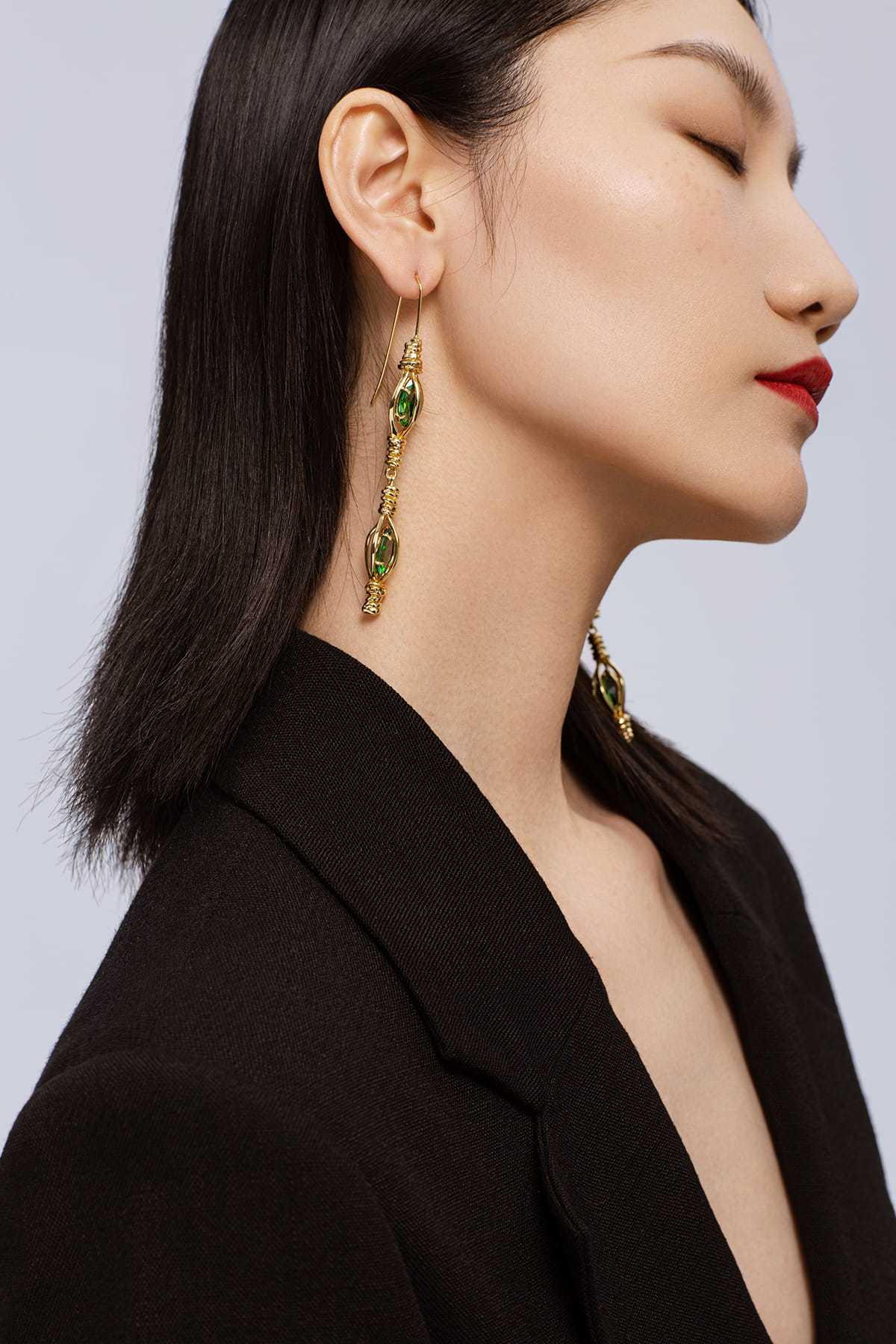 Bamboo Collection Woven Bamboo Earrings