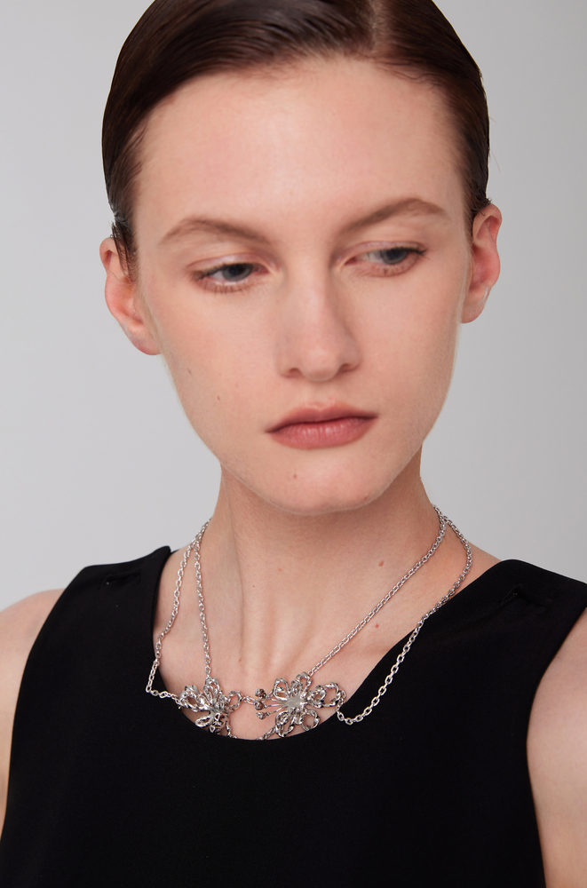 Butterfly Pea Collection Bifloral Flower Necklace