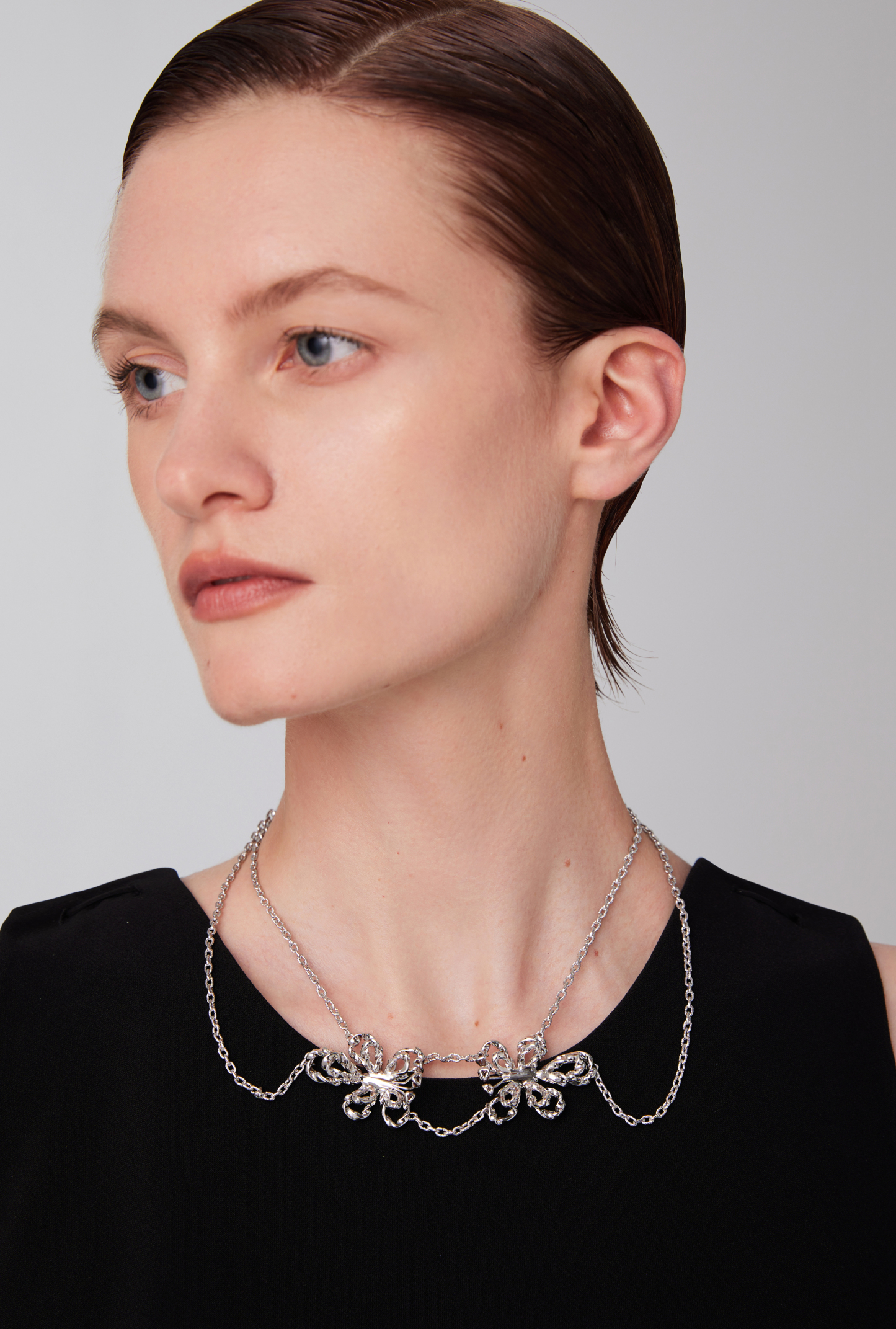 Butterfly Pea Collection Bifloral Flower Necklace