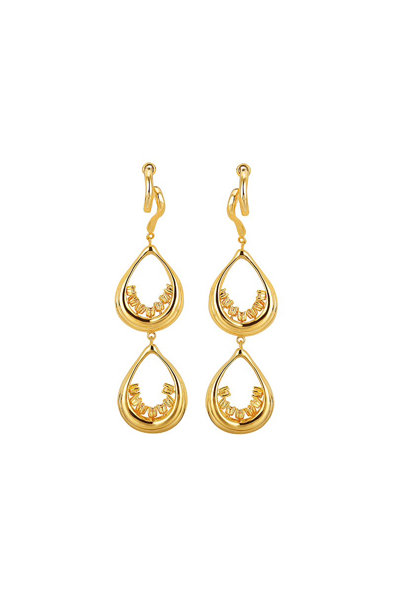 Fig Collection Multi-seed Shape Earrings With White Corundum