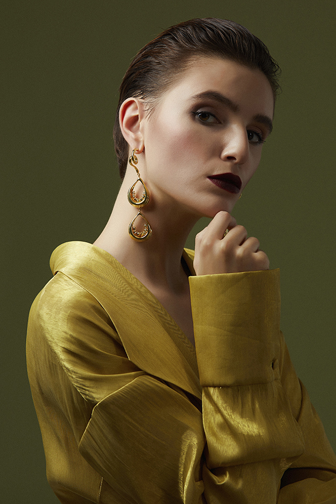 Fig Collection Multi-seed Shape Earrings With White Corundum