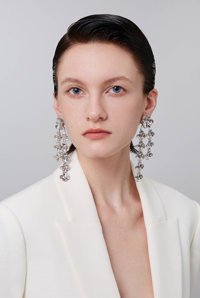 Camellia Collection Nine Flowers Tassel Earrings