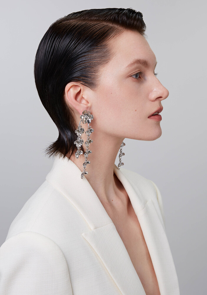 Camellia Collection Nine Flowers Tassel Earrings