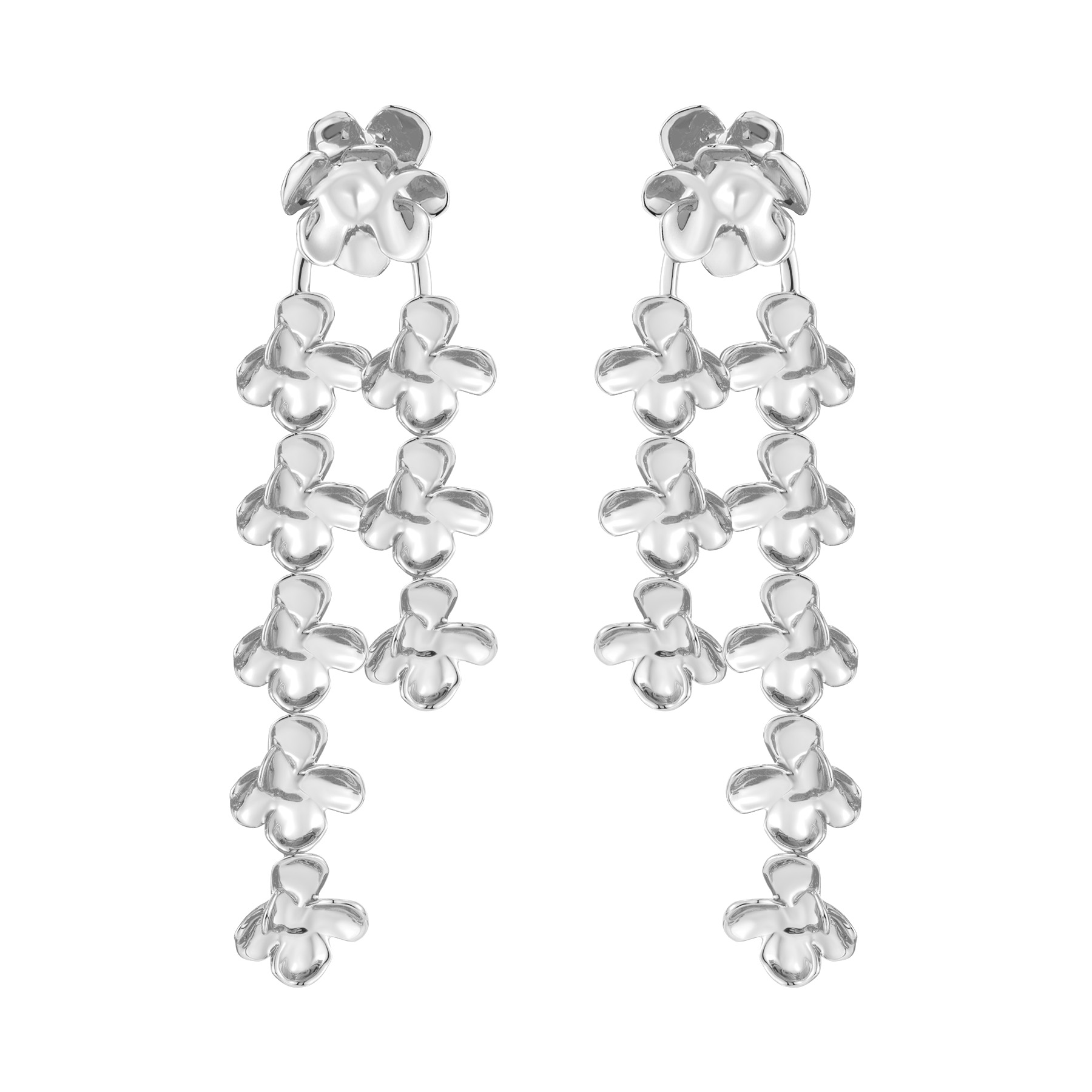 Camellia Collection Nine Flowers Tassel Earrings