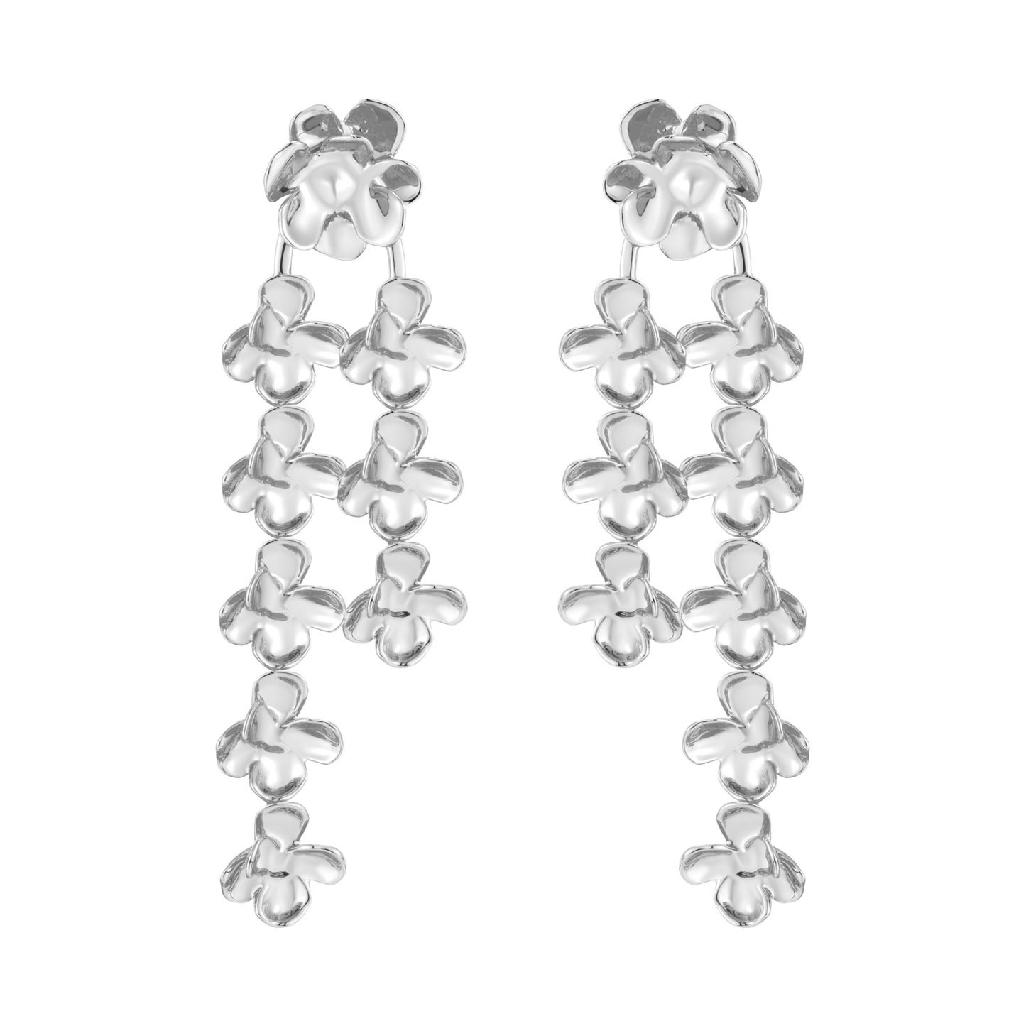 Camellia Collection Nine Flowers Tassel Earrings