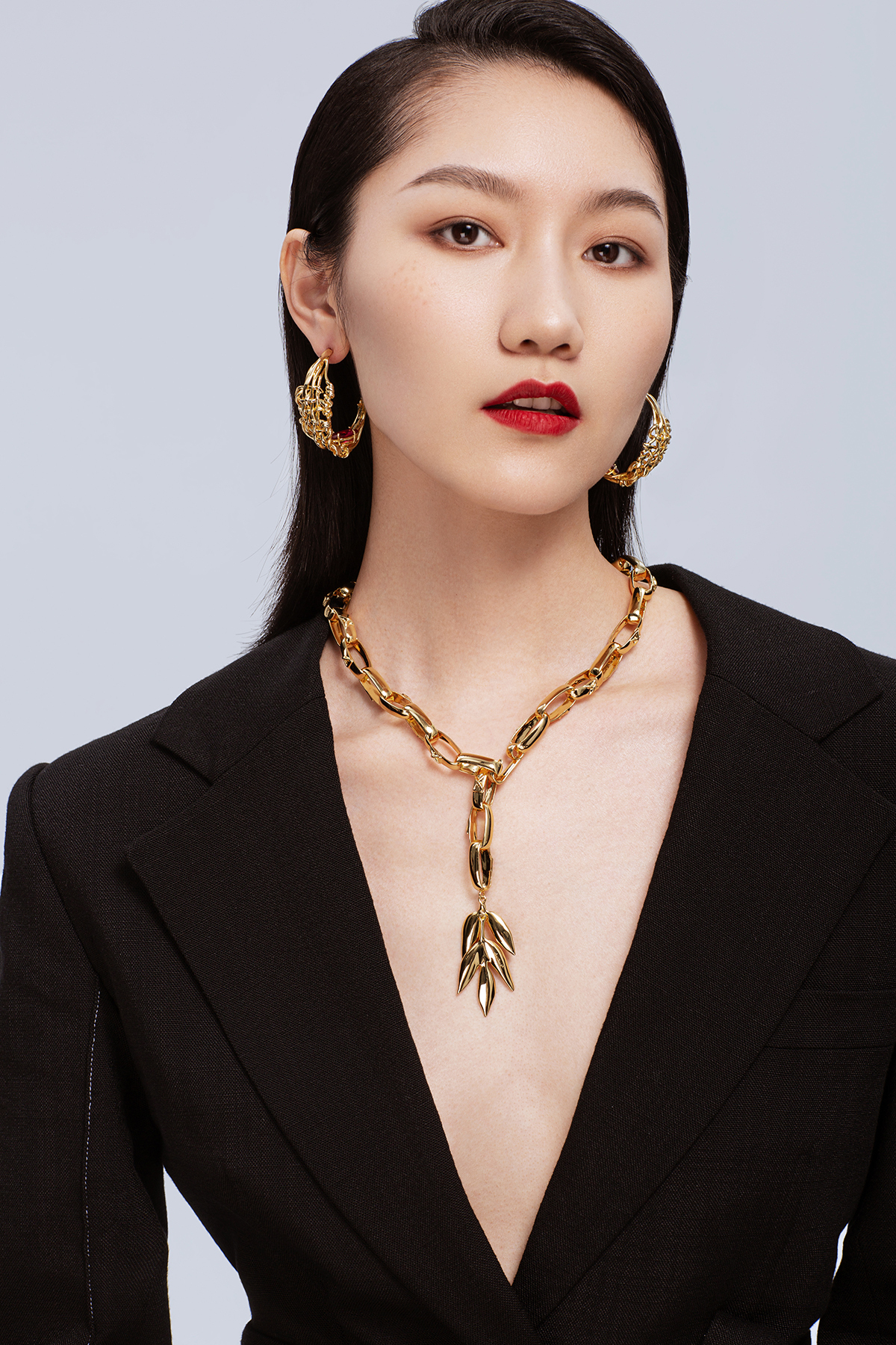 Bamboo Collection Woven Bamboo Necklace