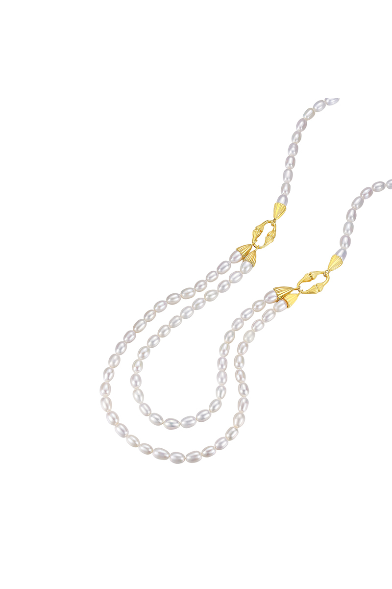 Equisetum Collection Pearl Long Necklace
