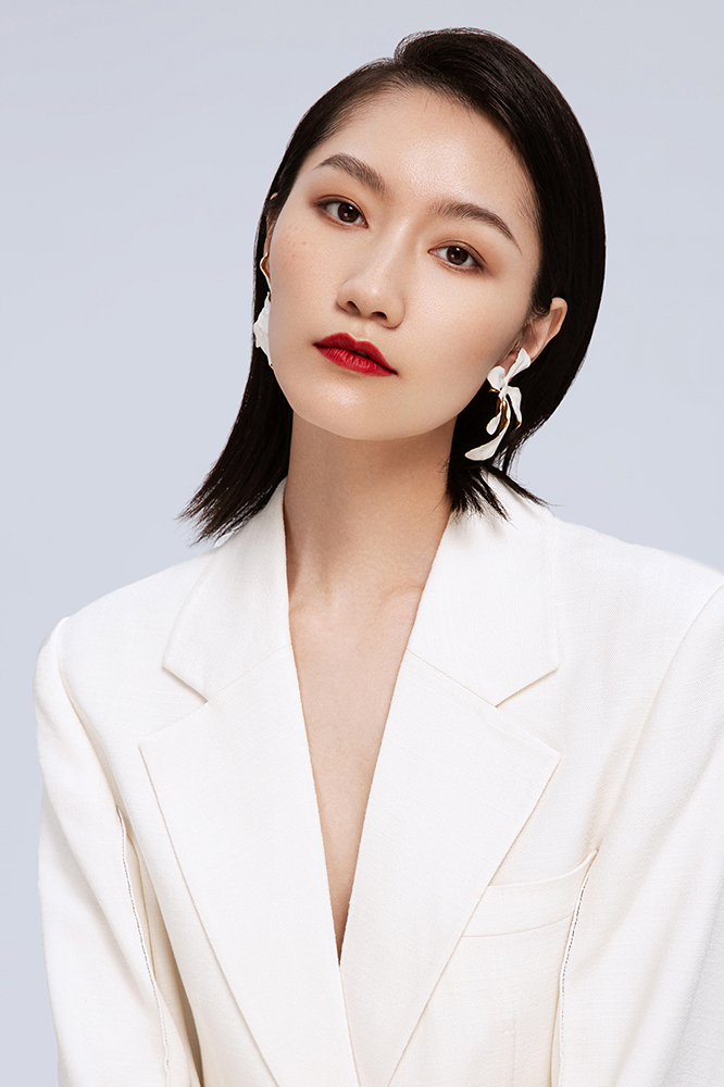 Flower With Iris Collection Five Petals Joint Studs Earrings