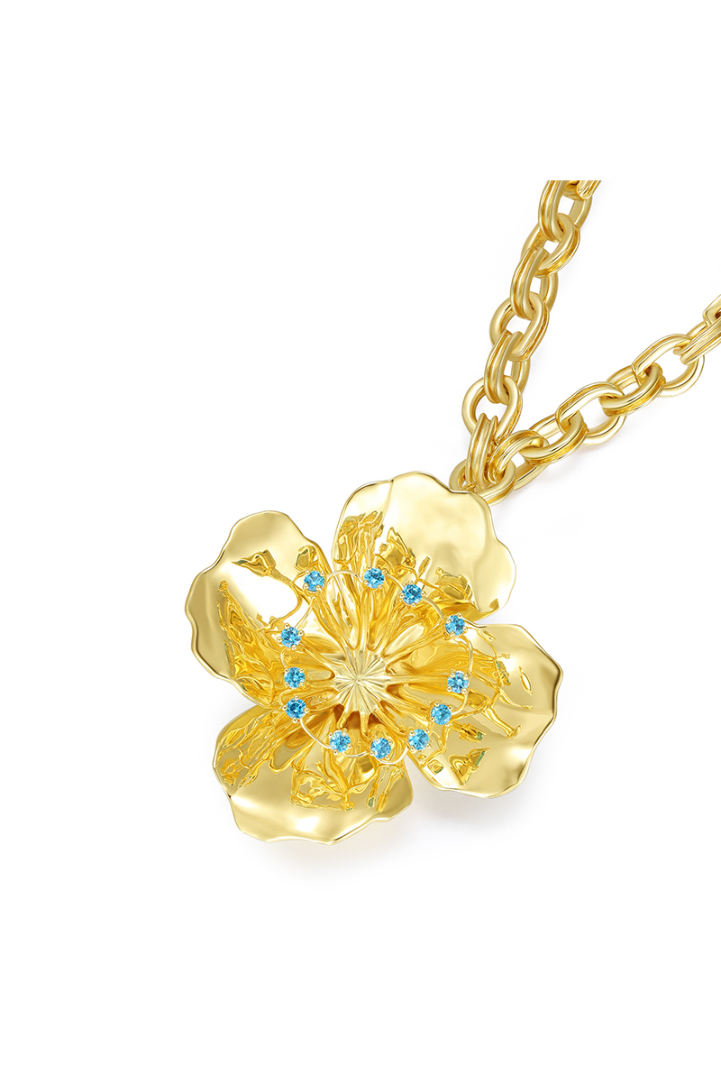 Meconopsis Collection Large Flower Detachable Necklace
