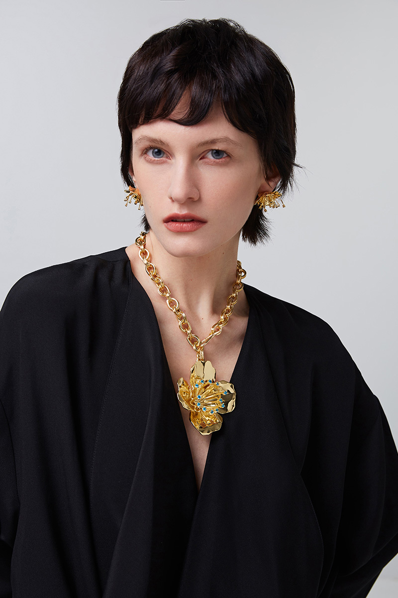 Meconopsis Collection Large Flower Detachable Necklace