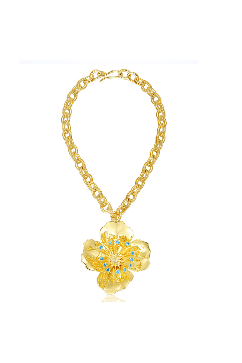 Meconopsis Collection Large Flower Detachable Necklace
