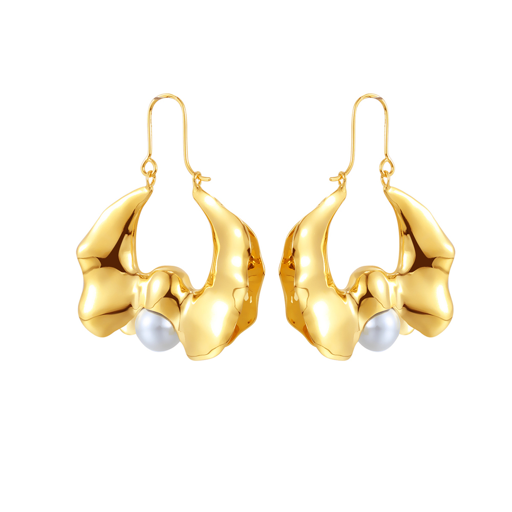Pearl Earrings 14K Gold Plated