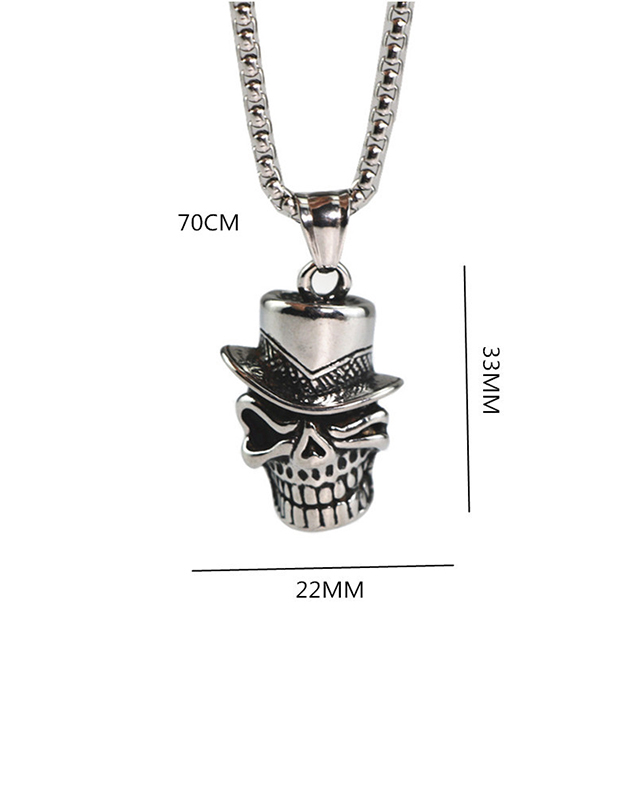 Terminator Skullheadtitanium Steel Pendant Necklace
