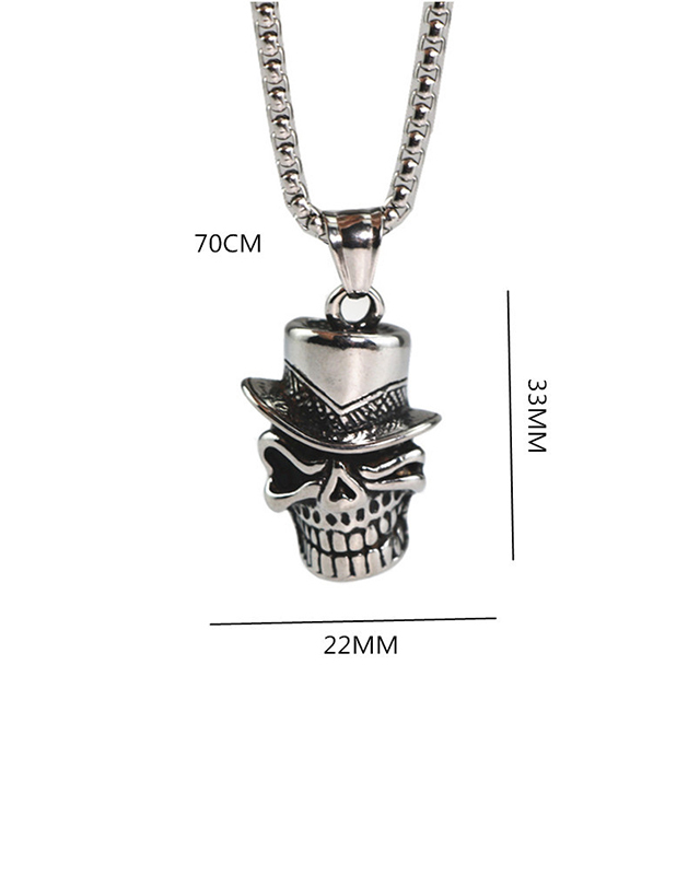 Terminator Skullheadtitanium Steel Pendant Necklace