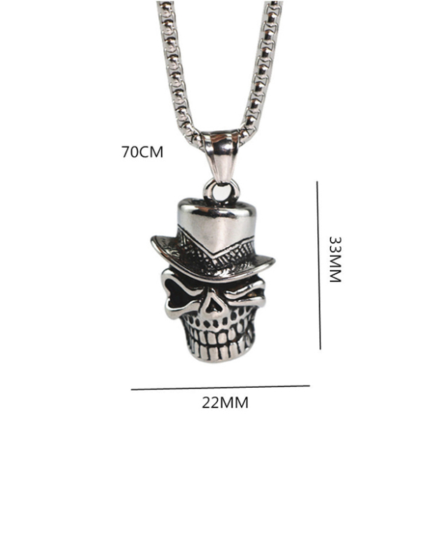 Terminator Skullheadtitanium Steel Pendant Necklace