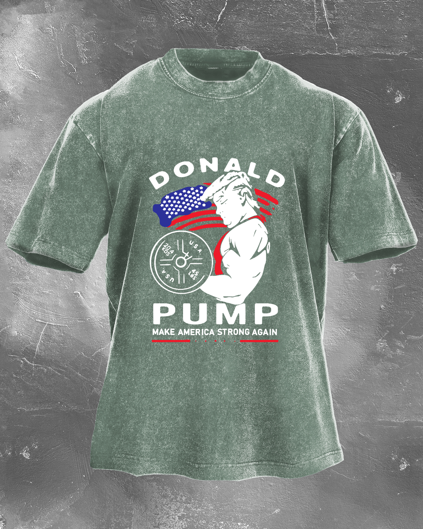 Donald Pump Men's washed T-shirt