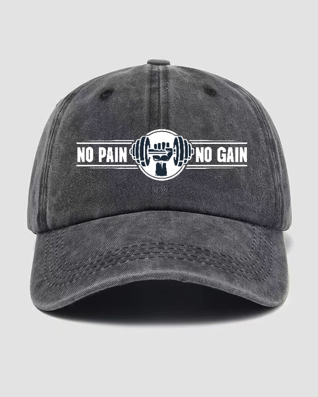 NO PAIN NO GAIN Washed Cap