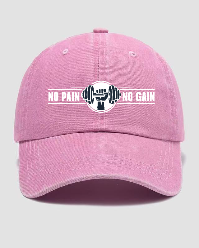 NO PAIN NO GAIN Washed Cap
