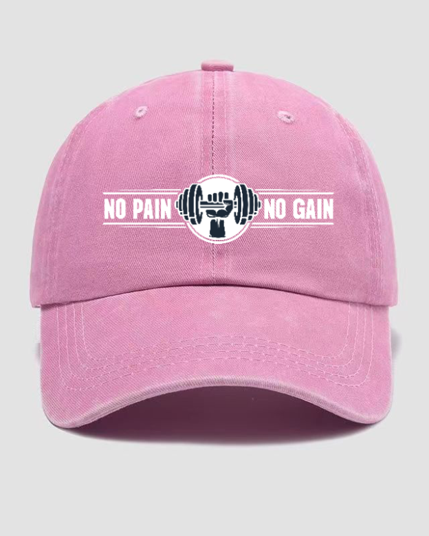 NO PAIN NO GAIN Washed Cap