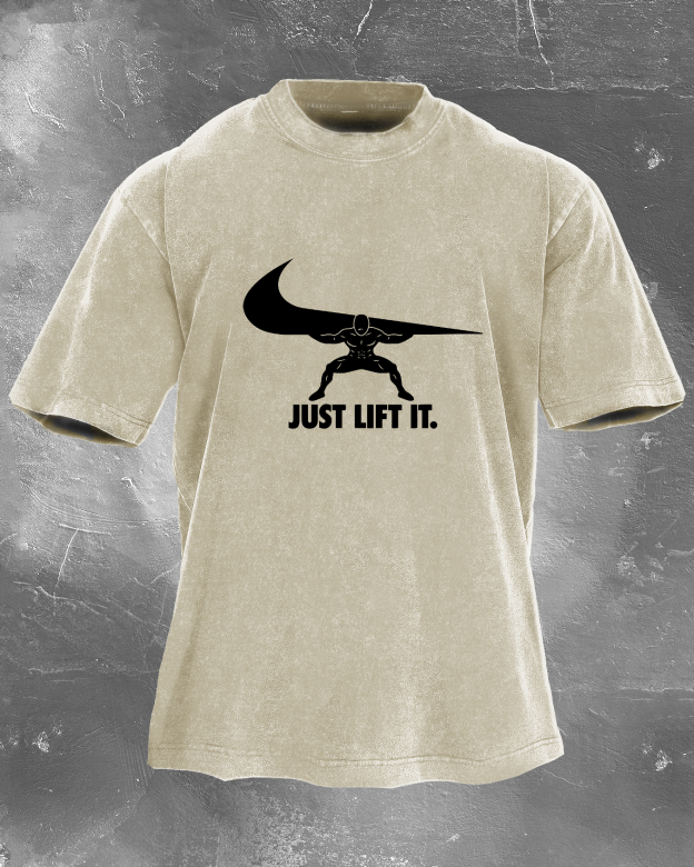 Just Lift It Men's washed T-shirt