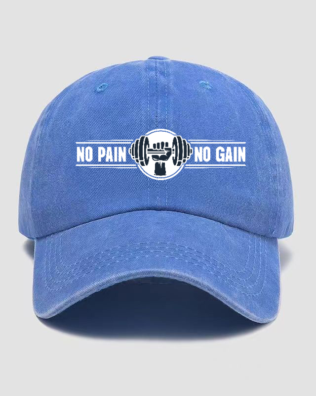 NO PAIN NO GAIN Washed Cap