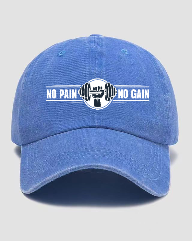 NO PAIN NO GAIN Washed Cap