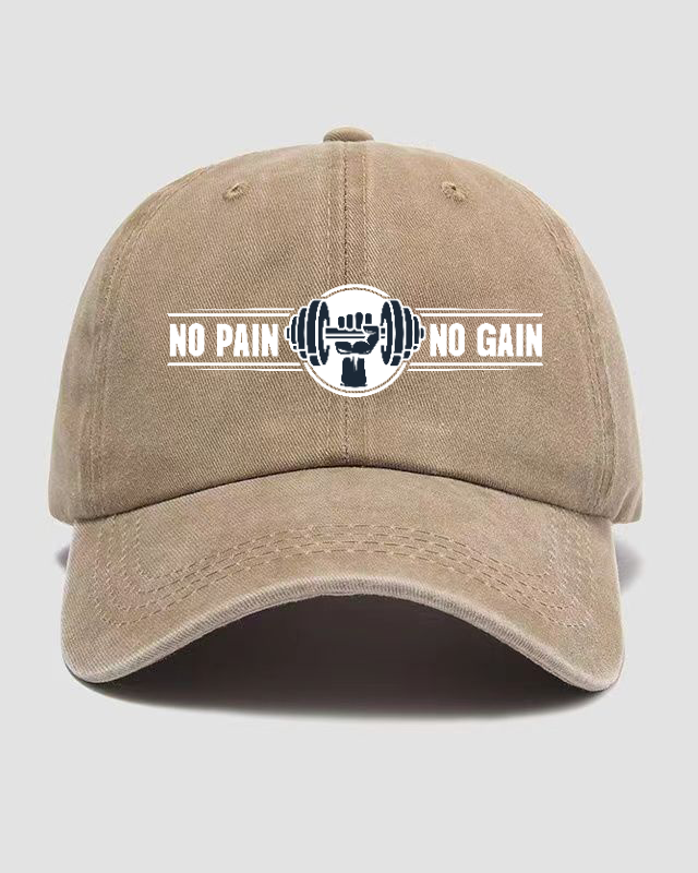 NO PAIN NO GAIN Washed Cap