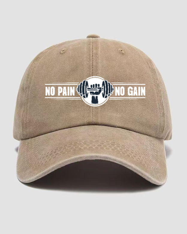 NO PAIN NO GAIN Washed Cap