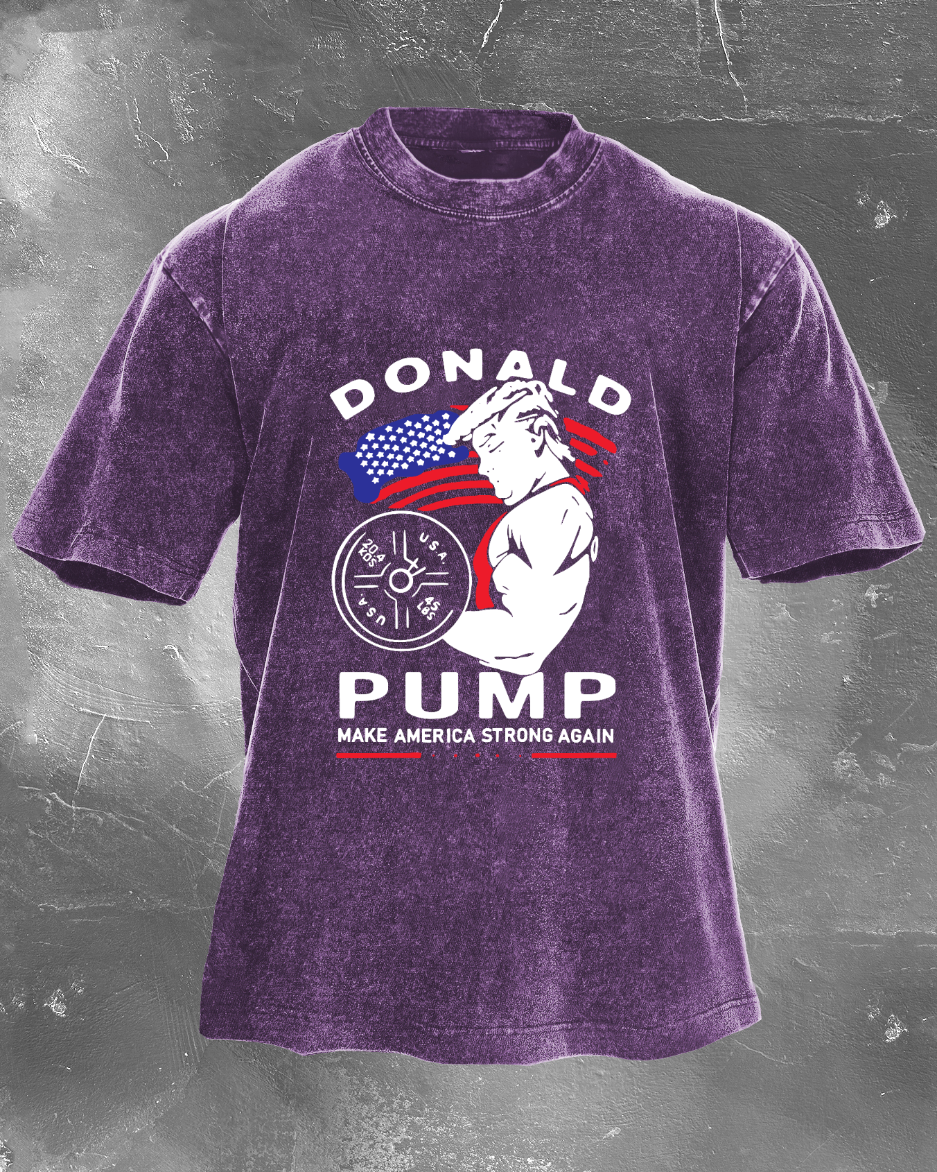 Donald Pump Men's washed T-shirt