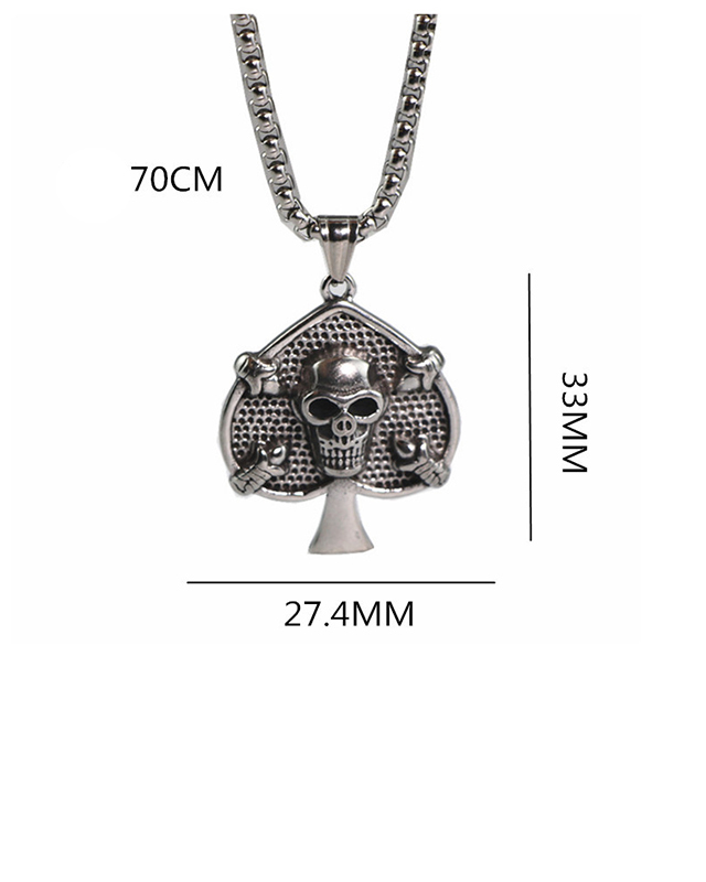 Terminator Skullheadtitanium Steel Pendant Necklace