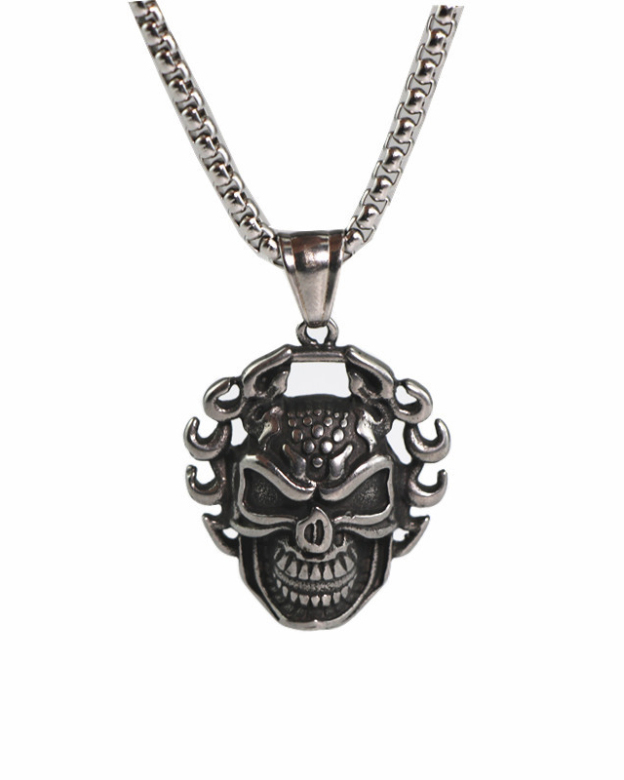 Terminator Skullheadtitanium Steel Pendant Necklace