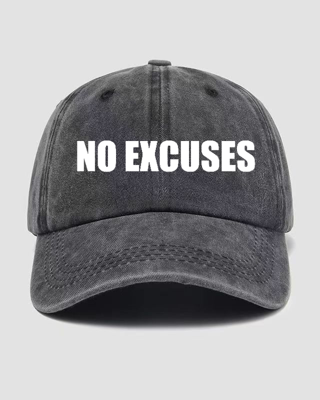 No excuses Washed  Cap