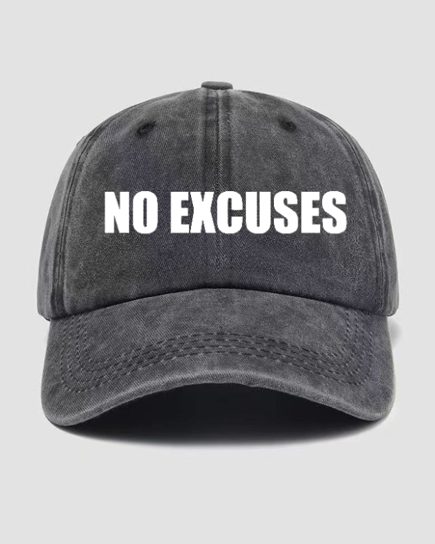 No excuses Washed  Cap