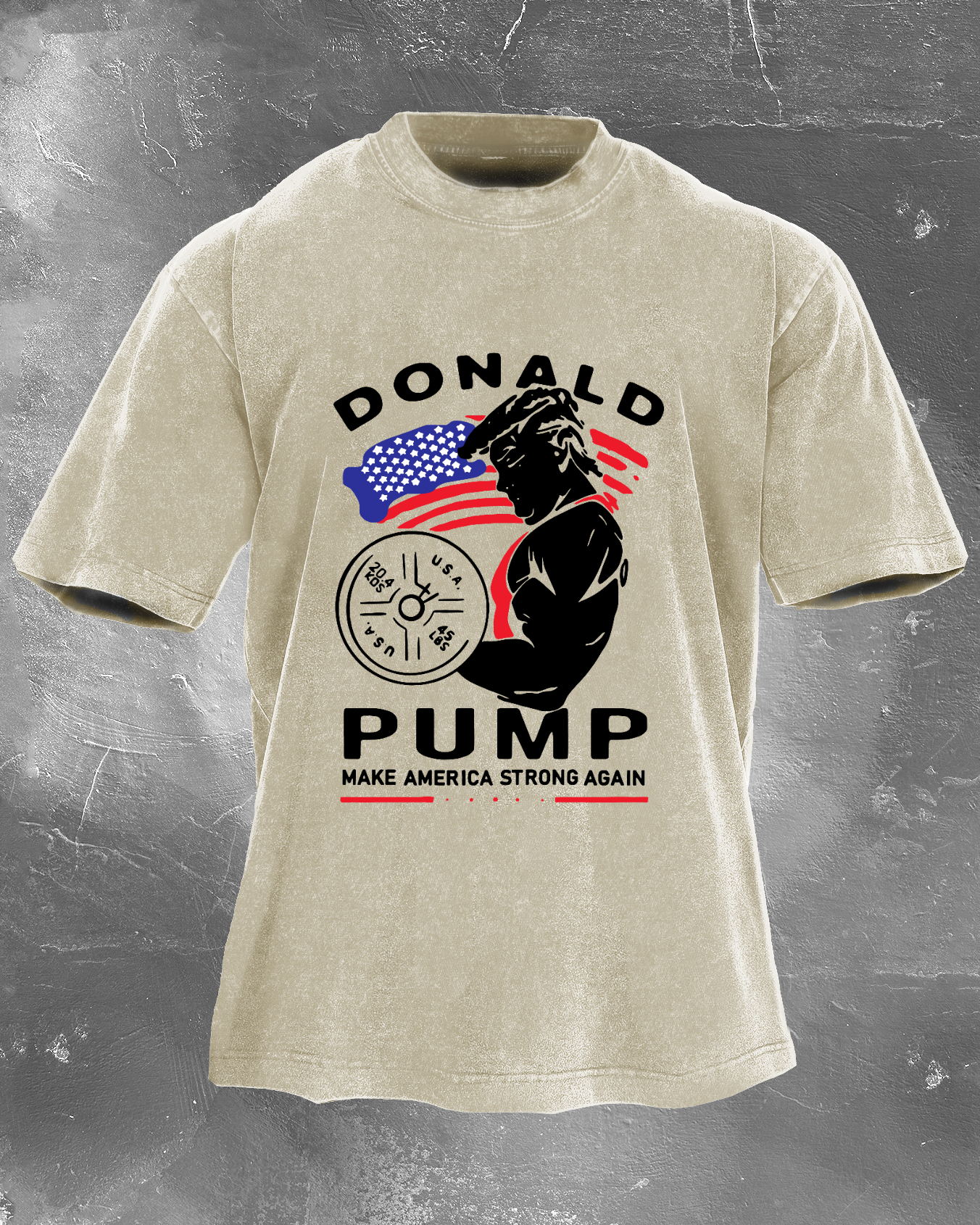 Donald Pump Men's washed T-shirt