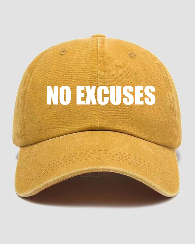 No excuses Washed  Cap