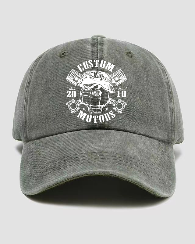 Custom Motors Washed Cap