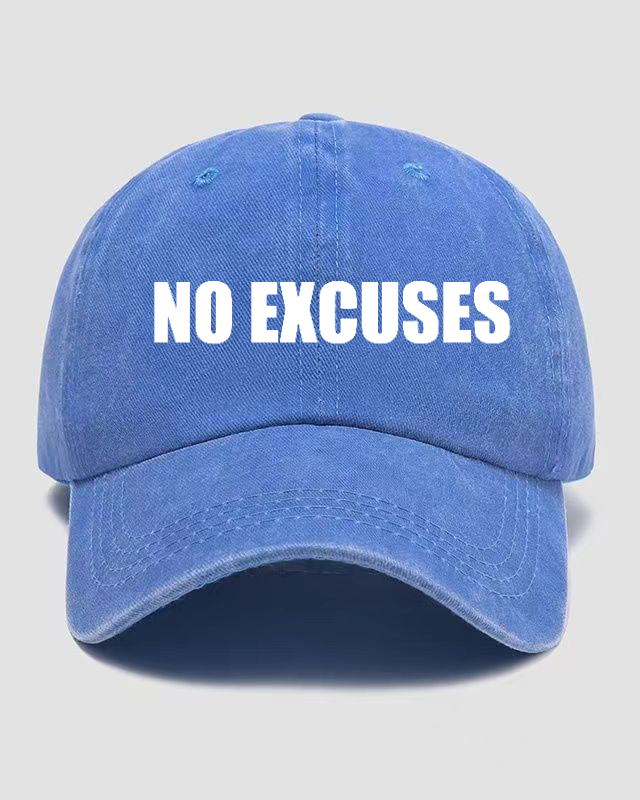 No excuses Washed  Cap